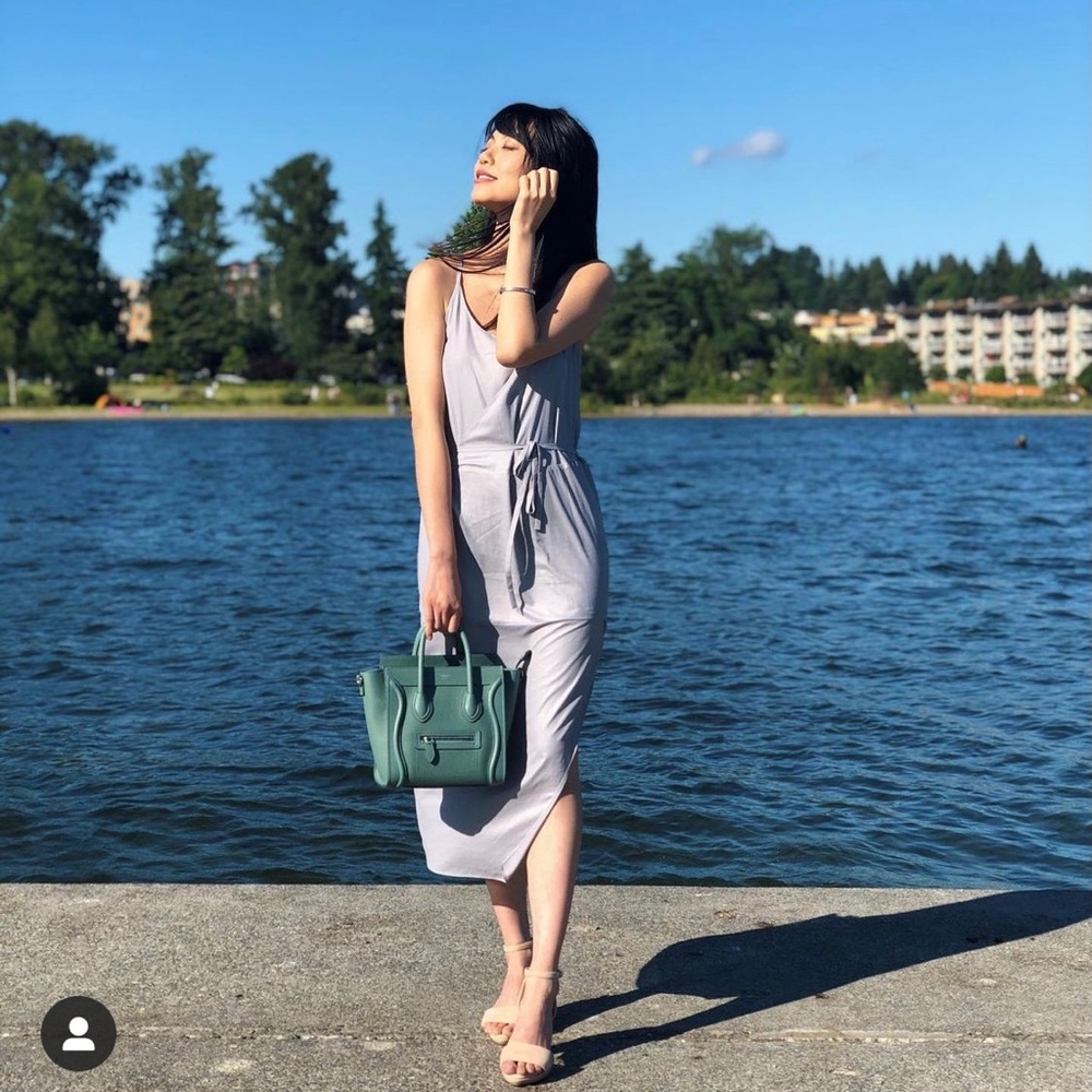 Armani Exchange Midi Dress - Light Grey